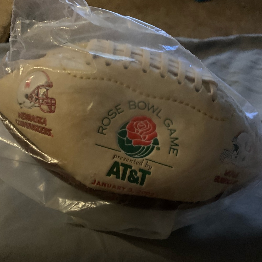 Mini collectors football from the 2002 Rose Bowl
